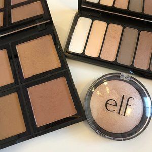 $5 Elf eyeshadow palette, bronzer, and highlighter